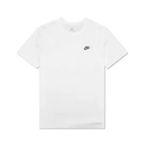 Nike SB Sportswear Club T Shirt White Embroidered Logo Black