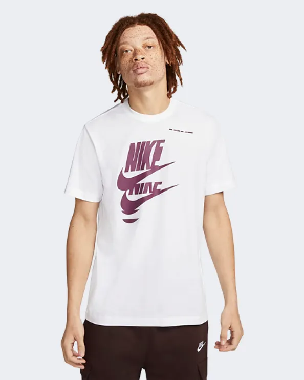 Nike Sportswear Sport Essentials  Men Lifestyle T-Shirt White/Sangria