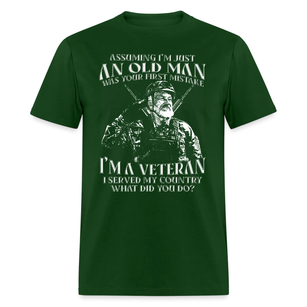 Old Man I'm A Veteran I Served My Country T-Shirt