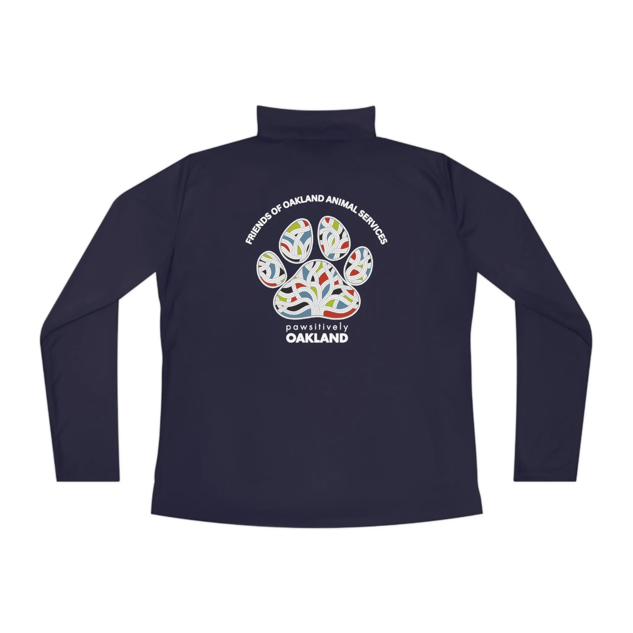 Pawsitively Oakland Ladies Quarter-Zip Pullover