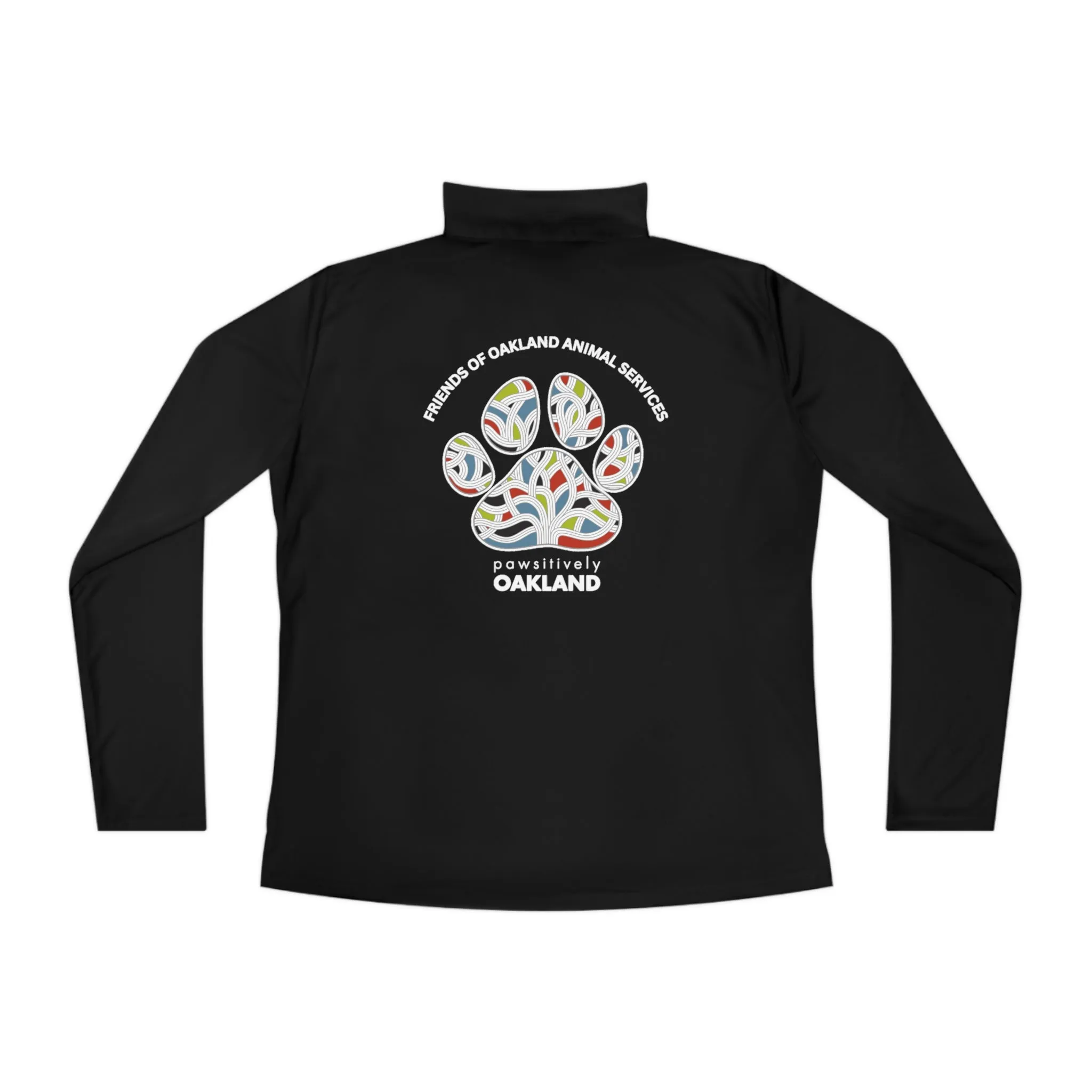 Pawsitively Oakland Ladies Quarter-Zip Pullover