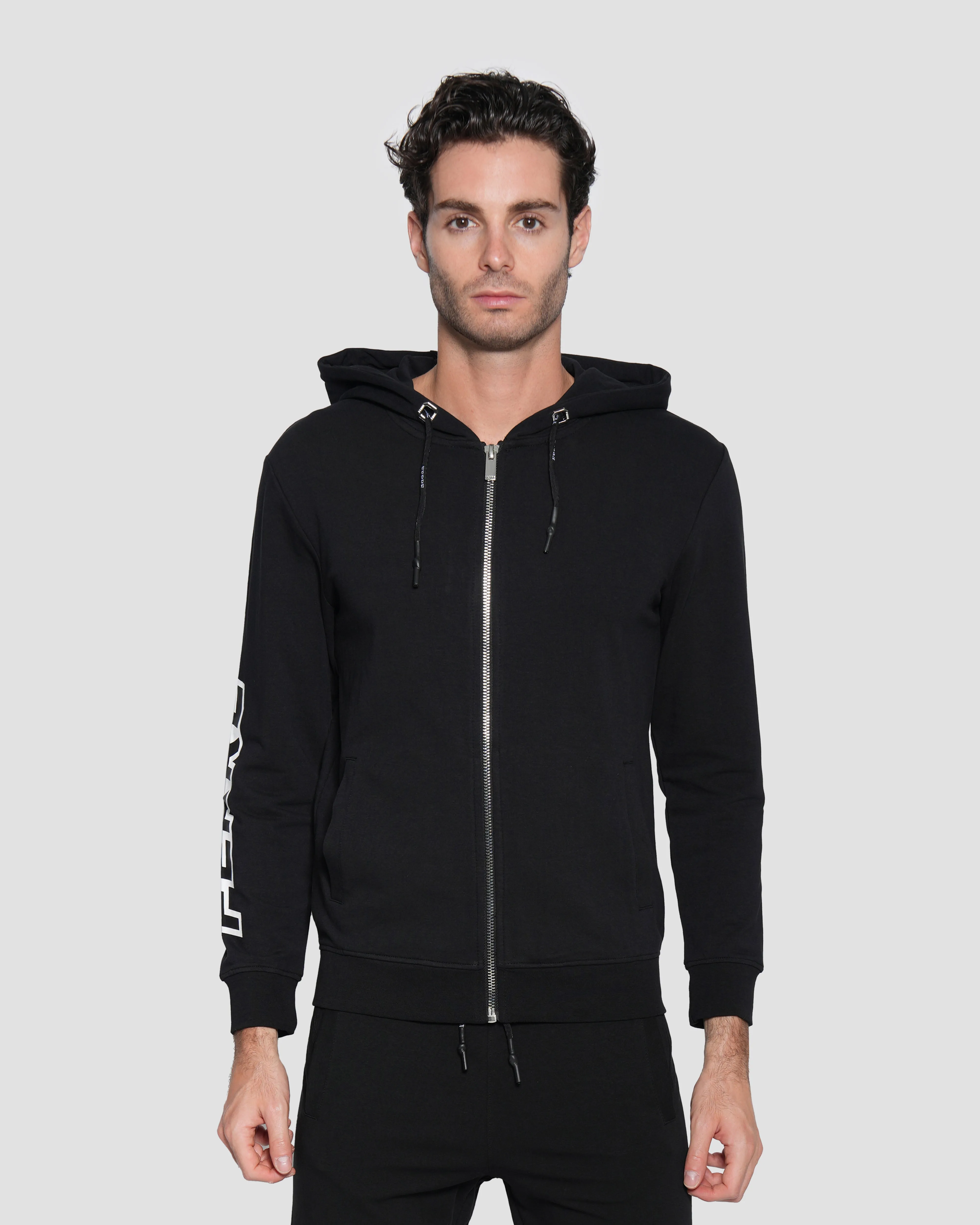 Printed Logo Zip Hoodie Jacket