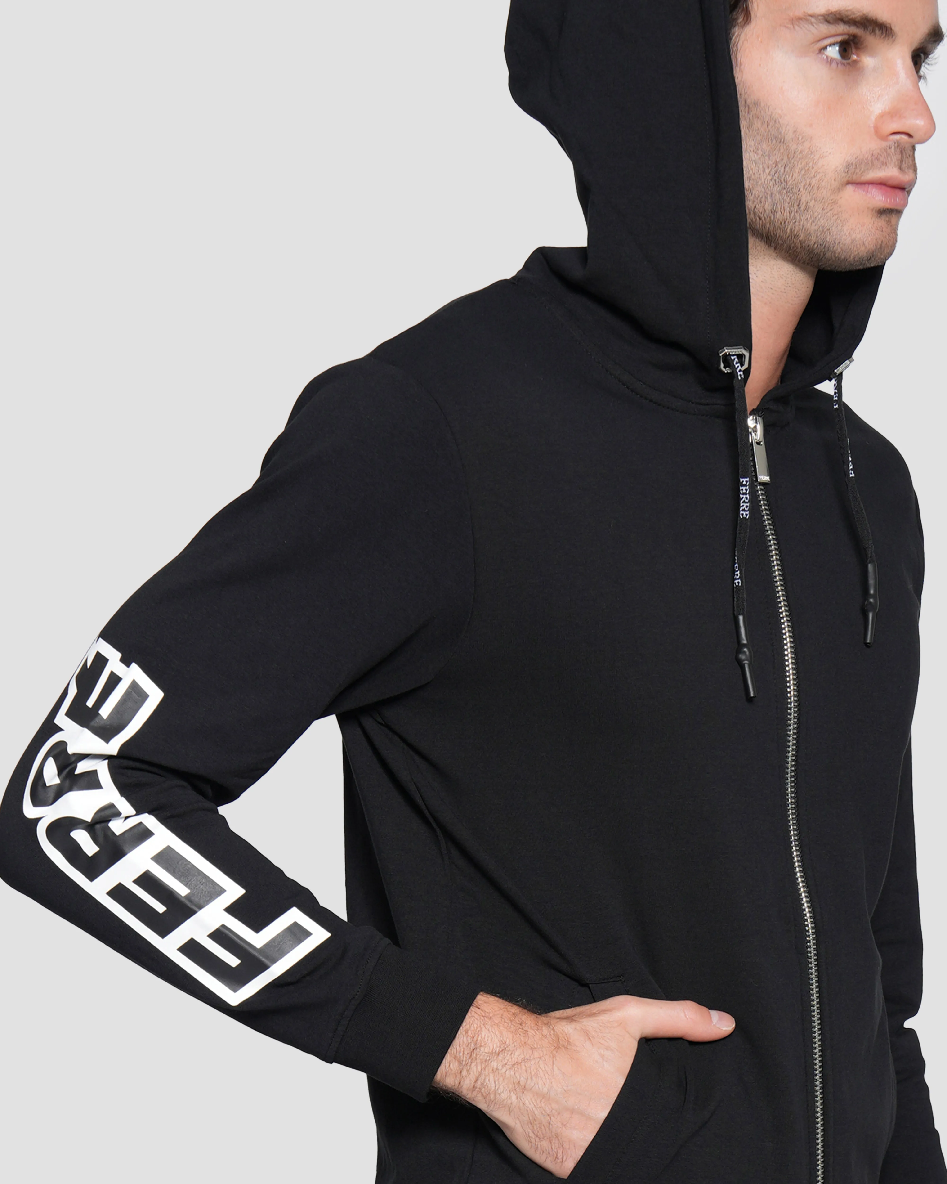 Printed Logo Zip Hoodie Jacket
