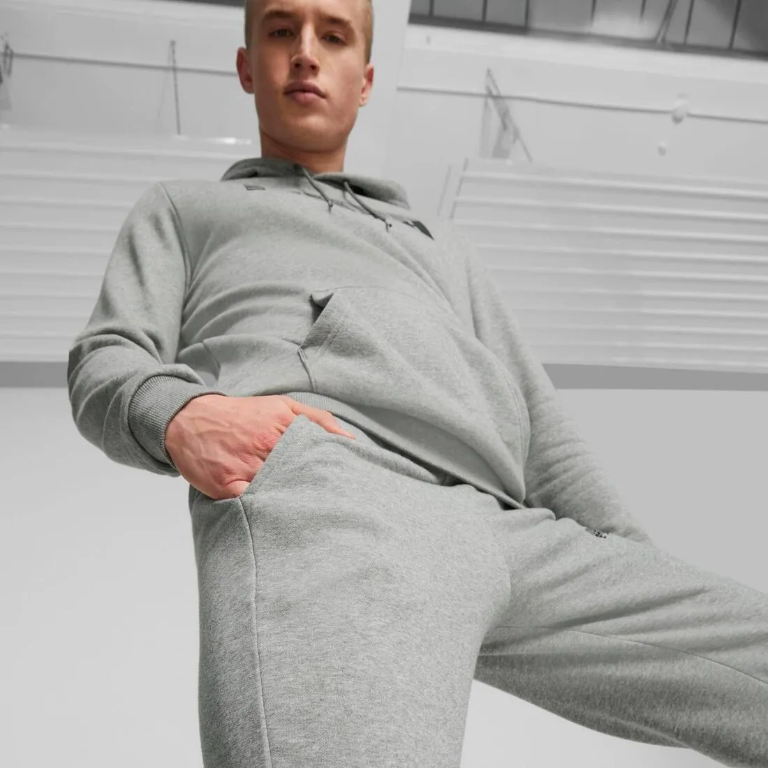 Puma Mass Merchants Style Men's Sweatpants FL - Grey