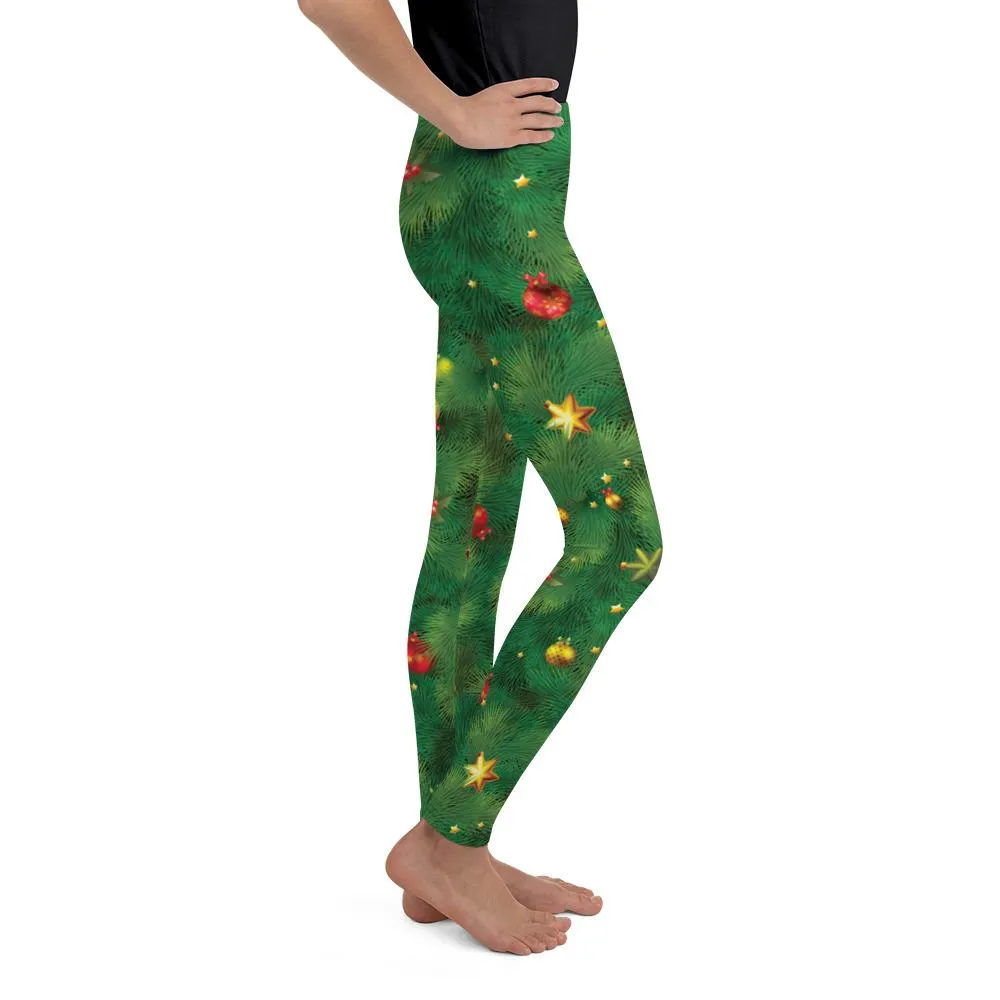 Realistic Christmas Tree Youth Leggings