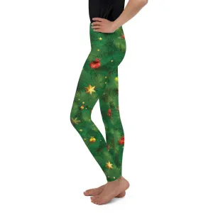 Realistic Christmas Tree Youth Leggings