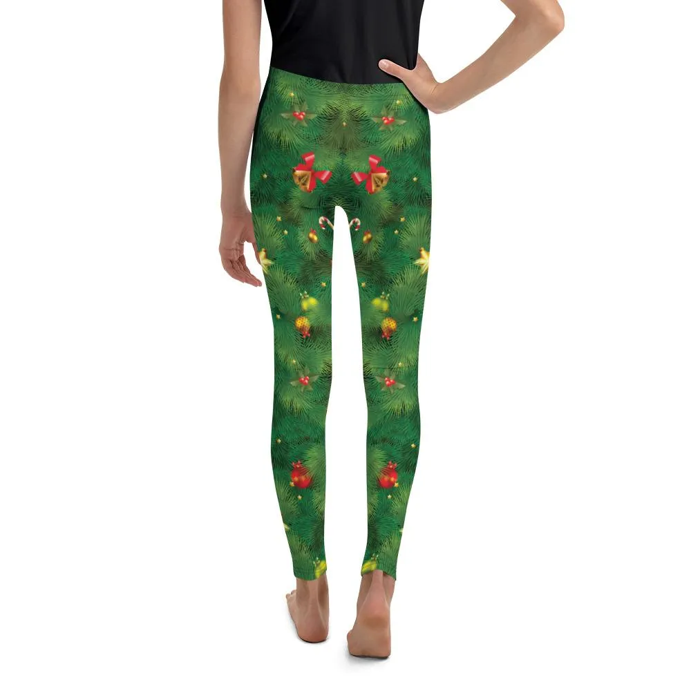 Realistic Christmas Tree Youth Leggings