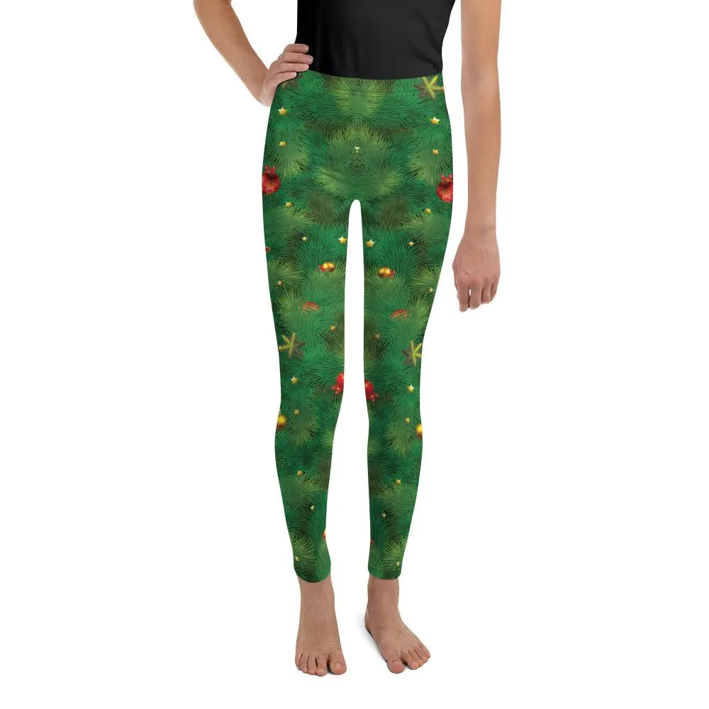 Realistic Christmas Tree Youth Leggings