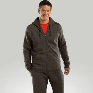 RYU Men's Varsity Full Zip Hoody Charcoal Heather
