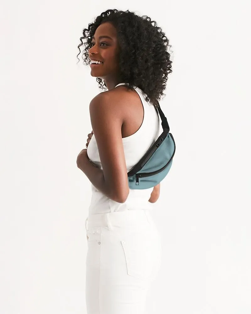 Shaded Pale Pastel Cyan Gray Belt Bag | C30M0Y8K30