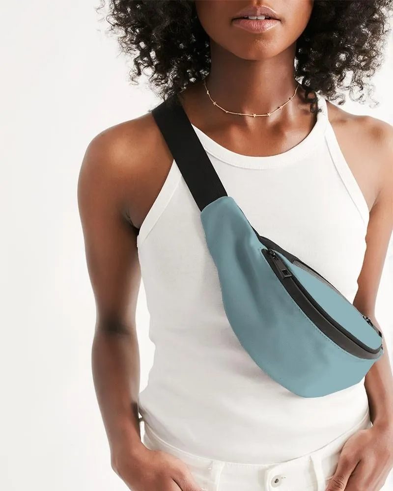 Shaded Pale Pastel Cyan Gray Belt Bag | C30M0Y8K30