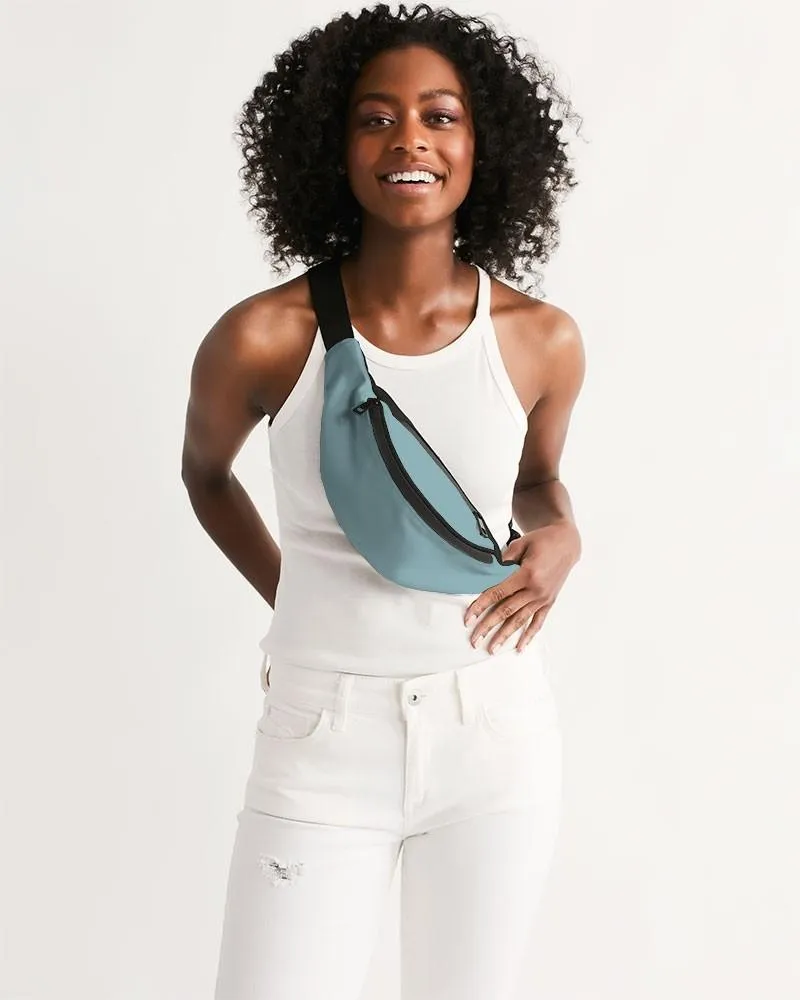 Shaded Pale Pastel Cyan Gray Belt Bag | C30M0Y8K30
