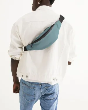 Shaded Pale Pastel Cyan Gray Belt Bag | C30M0Y8K30