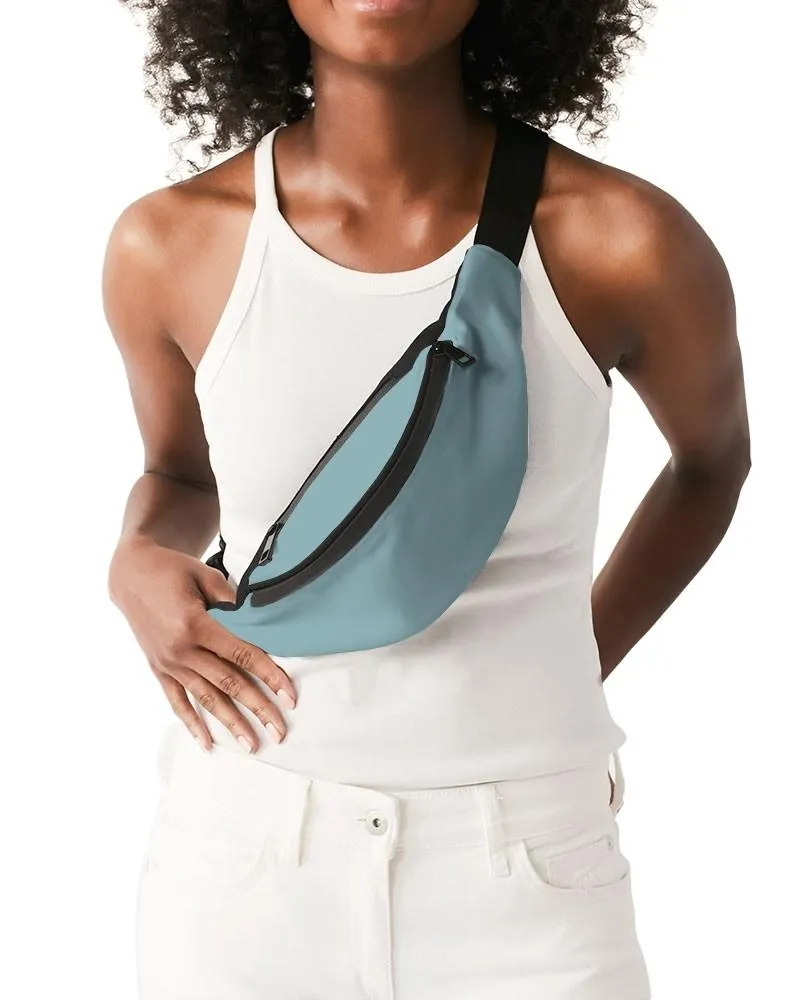 Shaded Pale Pastel Cyan Gray Belt Bag | C30M0Y8K30