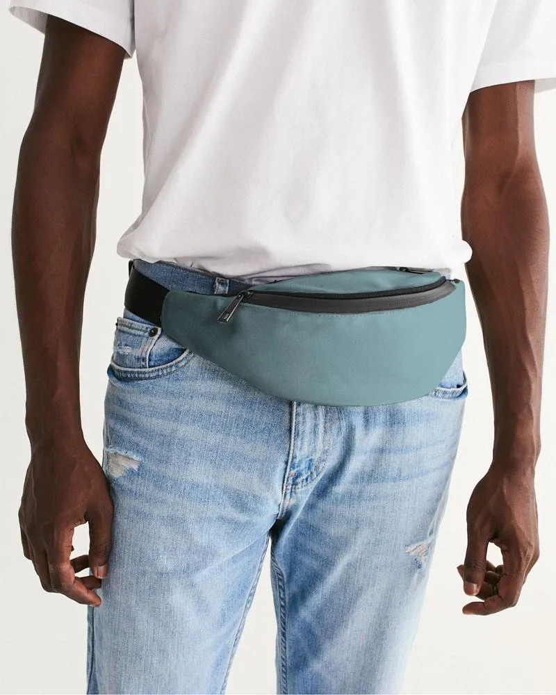 Shaded Pale Pastel Cyan Gray Belt Bag | C30M0Y8K30