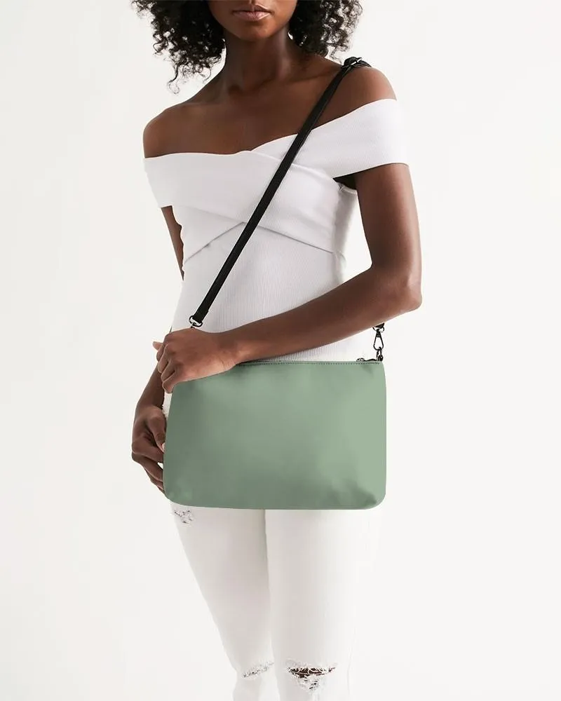 Shaded Pale Pastel Green Gray Zip Pouch | C22M0Y30K30