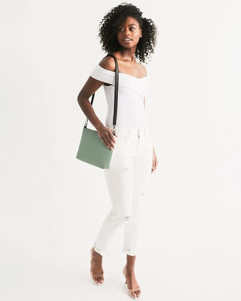 Shaded Pale Pastel Green Gray Zip Pouch | C22M0Y30K30