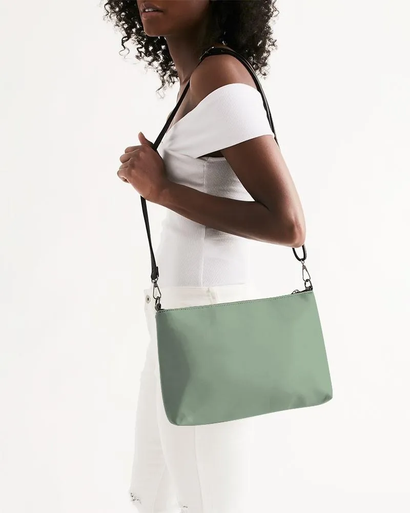 Shaded Pale Pastel Green Gray Zip Pouch | C22M0Y30K30