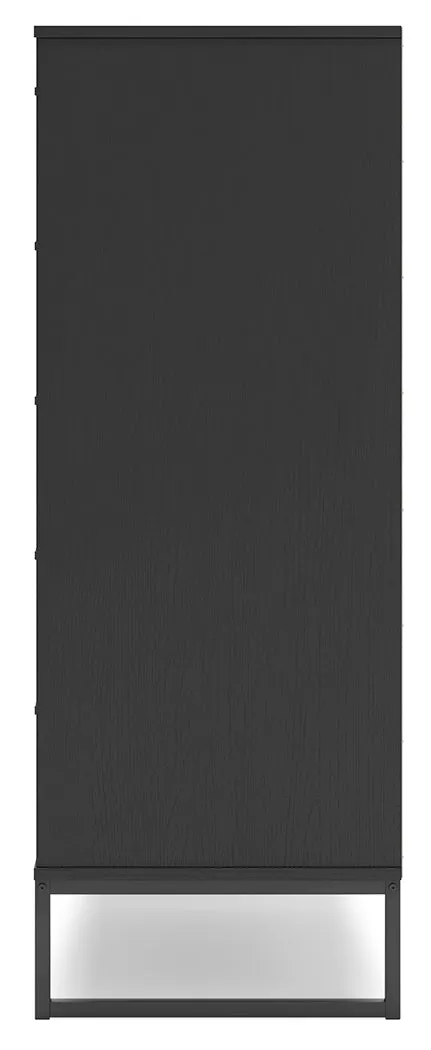 Socalle Queen Panel Headboard with Dresser, Chest and Nightstand in Black