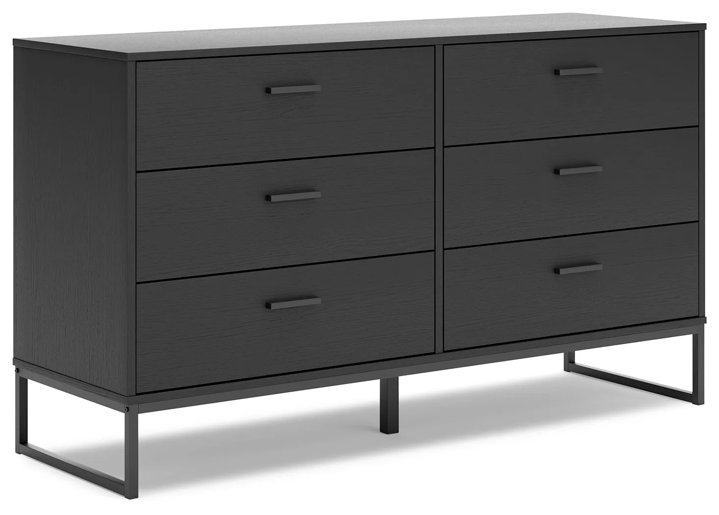 Socalle Queen Panel Headboard with Dresser, Chest and Nightstand in Black