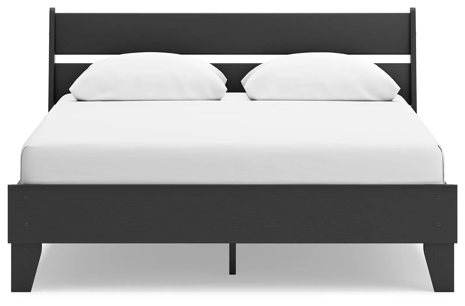Socalle Queen Panel Platform Bed with Dresser, Chest and Nightstand in Black