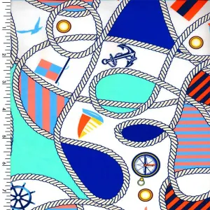 SP-NP2691 White Blue Red Black Printed Spandex