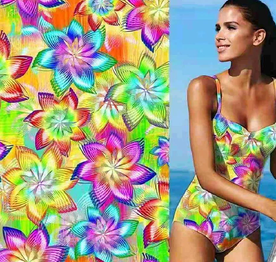 SP-NP90014 Rotatin Floral Printed Spandex