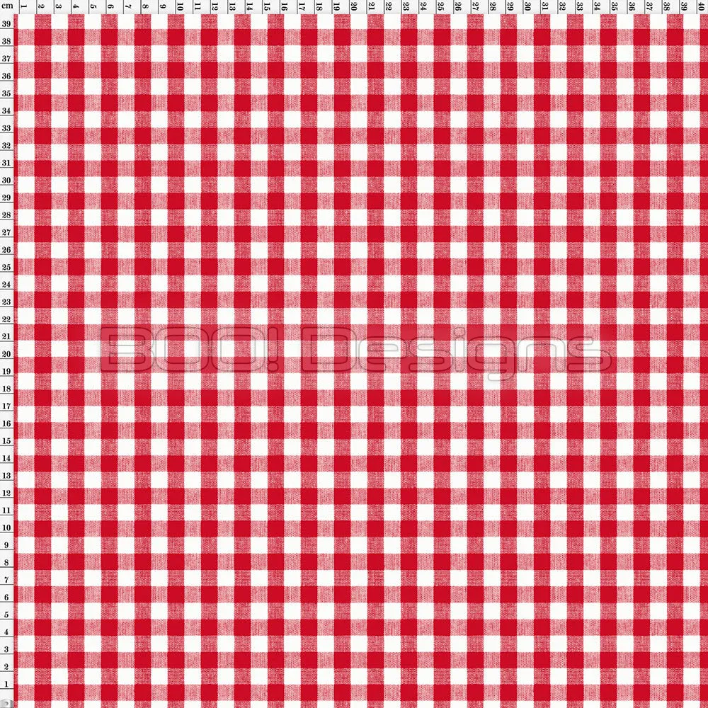 Spandex Gingham Red