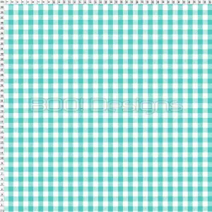 Spandex Gingham Teal