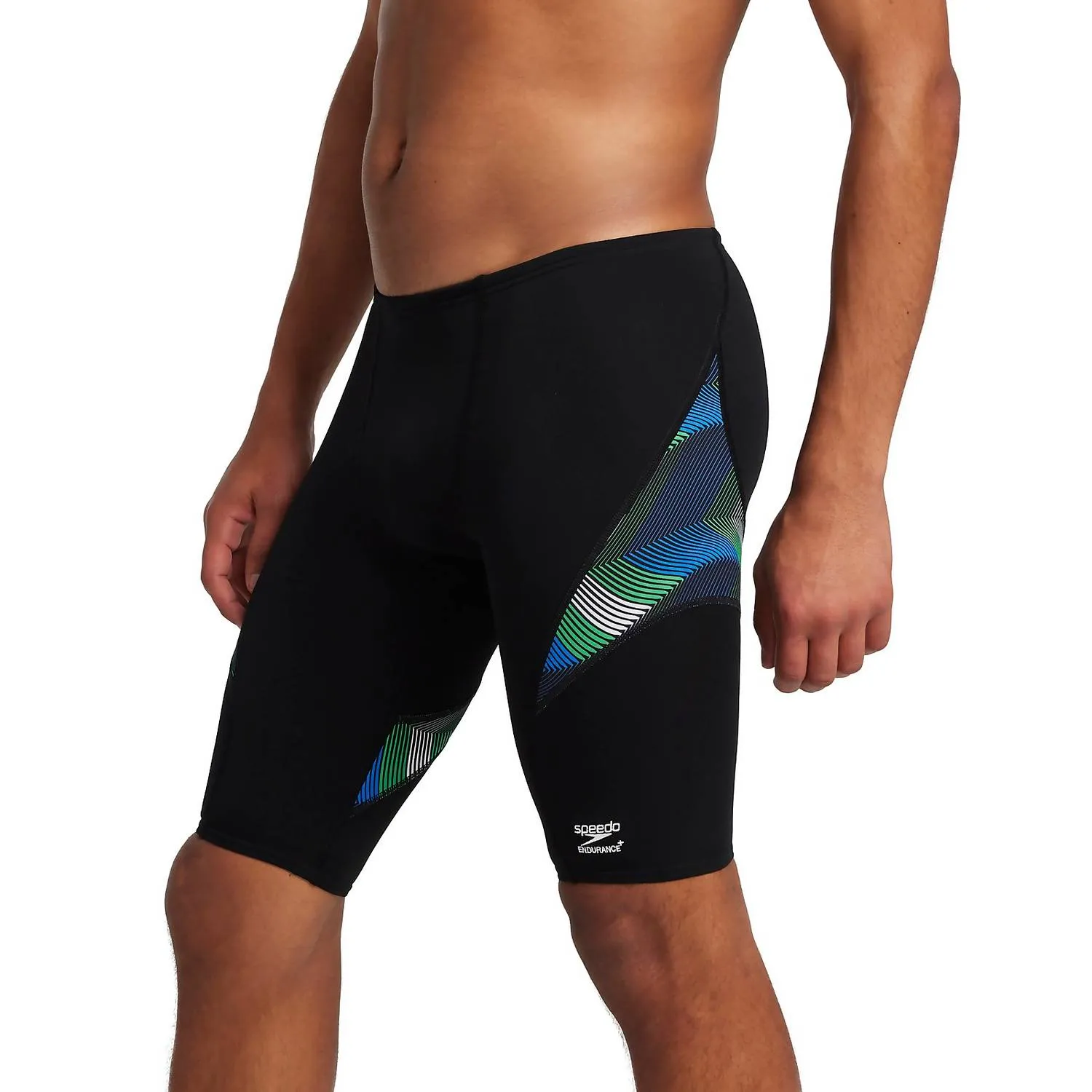 Speedo Endurance Precision Splice Jammer Men's Swimsuit - Blue/Green