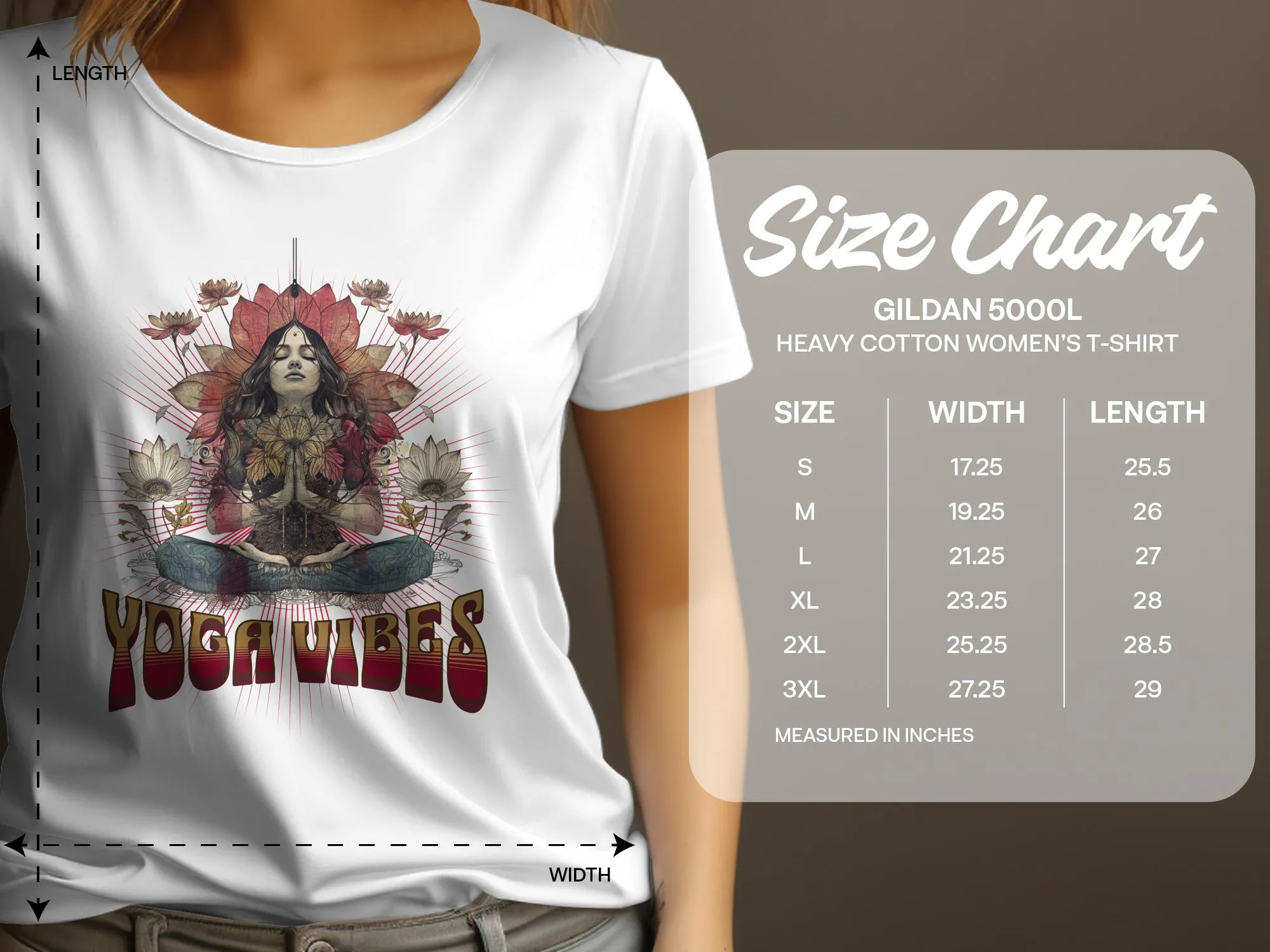 Yoga Design T-Shirt for Women, Zen Tee, Yoga Vibes Graphic, Lotus Flower Meditation Shirt, Themed Top for Women, Relaxation Tee #18